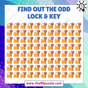 Odd One Out Puzzle: Only the eagle eye can find the odd lock & key in 7 seconds! – Puzz487