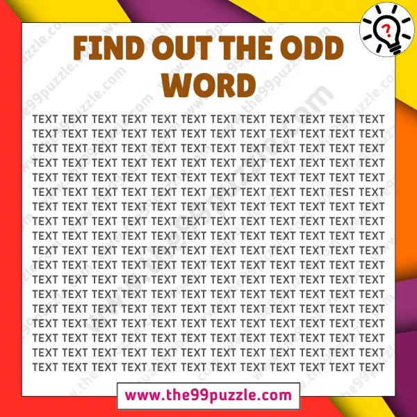 Odd One Out: Only 5% of people find the odd word in 10 seconds!