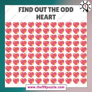 Optical Illusion: Can you find out the odd heart in 6 seconds? – Puzz499