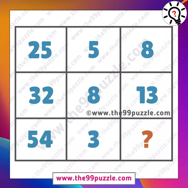 Missing Number Puzzle Test: Can you replace the question mark in 12 seconds?