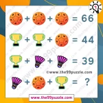 Sports Picture Puzzle: Can you solve the Football, Badminton Cork, and Trophy puzzle equation in 17 seconds? – Puzz537