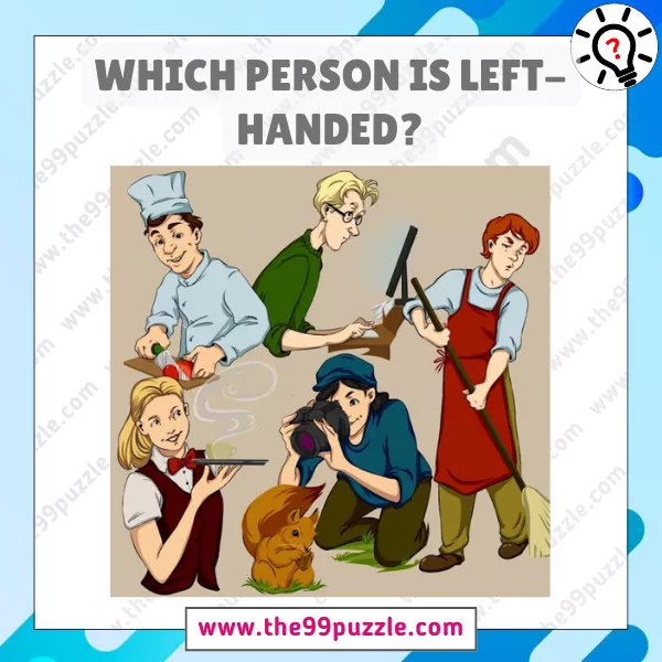 Which person is left handed?